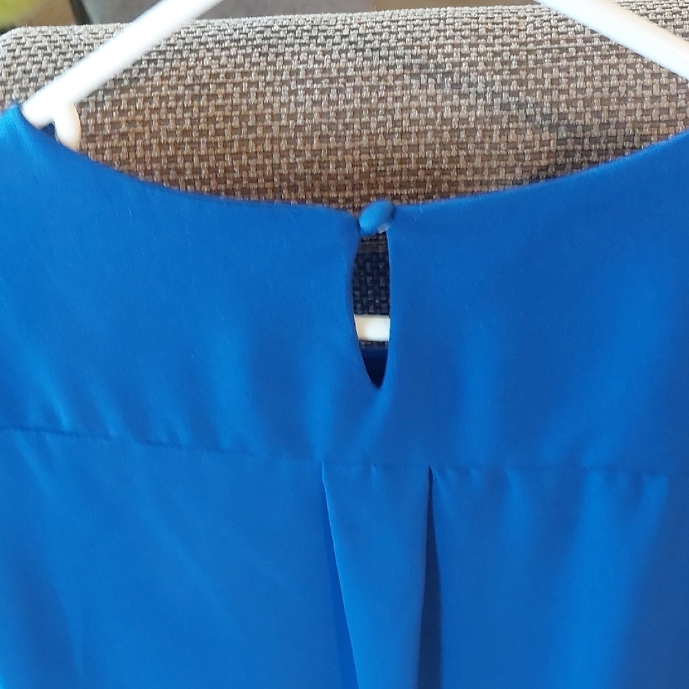 Elegant Blue Ruffle Mini Dress - Picture 4 of 7